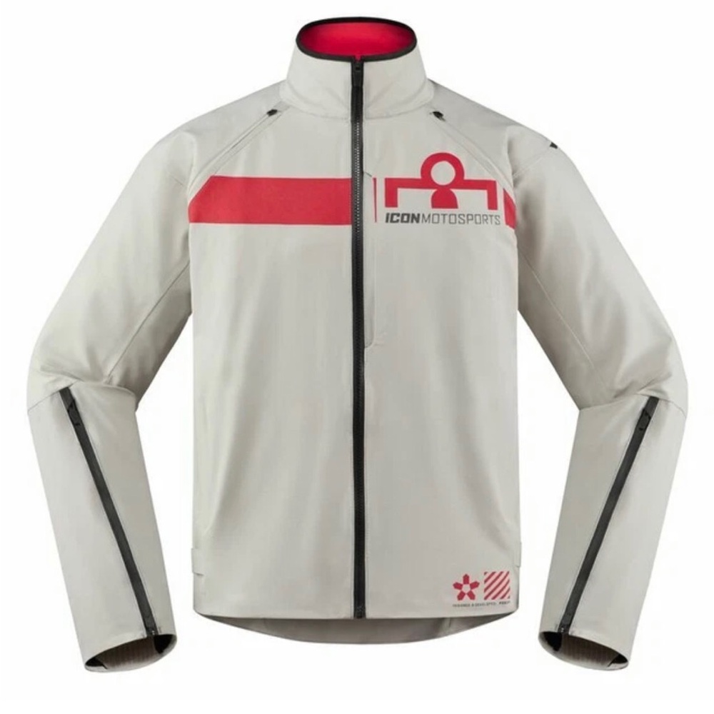 ICON Tarmac 2 Grey Motorcycle Jacket 3XL Lightweight Waterproof 2820-5016 Padded